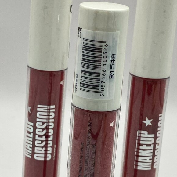 MAKEUP OBSESSION Lip Gloss Set 3x5ml Shimmer Gloss À Lèvres UK Brand New 3pack - Picture 5 of 6